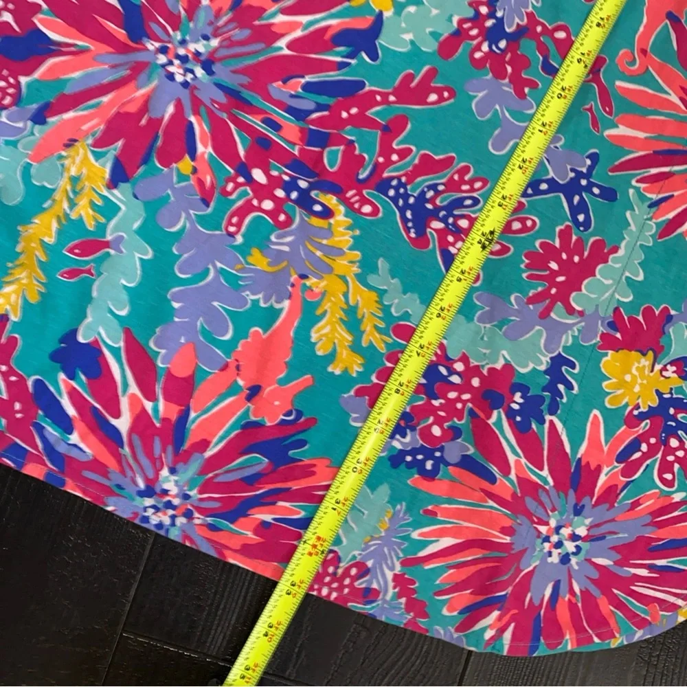 Lilly Pulitzer XS‎ Swimsuit Coverup Poncho Floral Pima Cotton